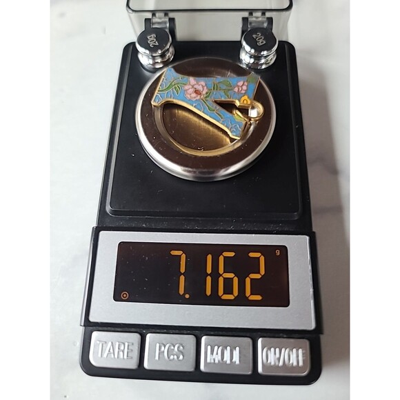 Cloisonne Floral Letter Y Shaped Pendant Vintage - Picture 10 of 10